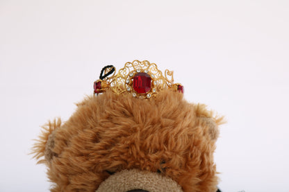 Dolce & Gabbana Oso de Peluche Dorado Cristal Corona Tiara Diadema Banda para el Pelo