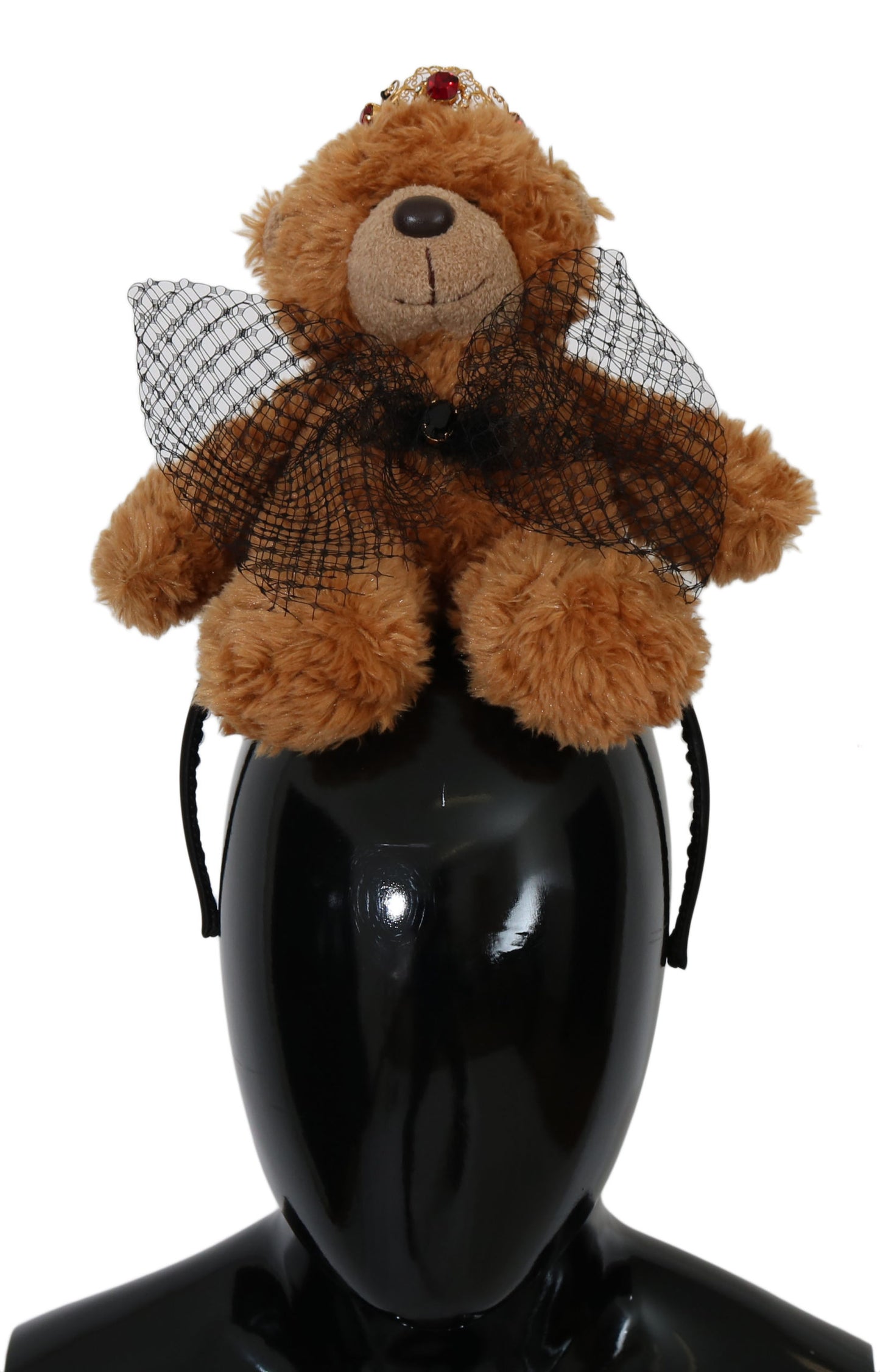Dolce & Gabbana Oso de Peluche Dorado Cristal Corona Tiara Diadema Banda para el Pelo