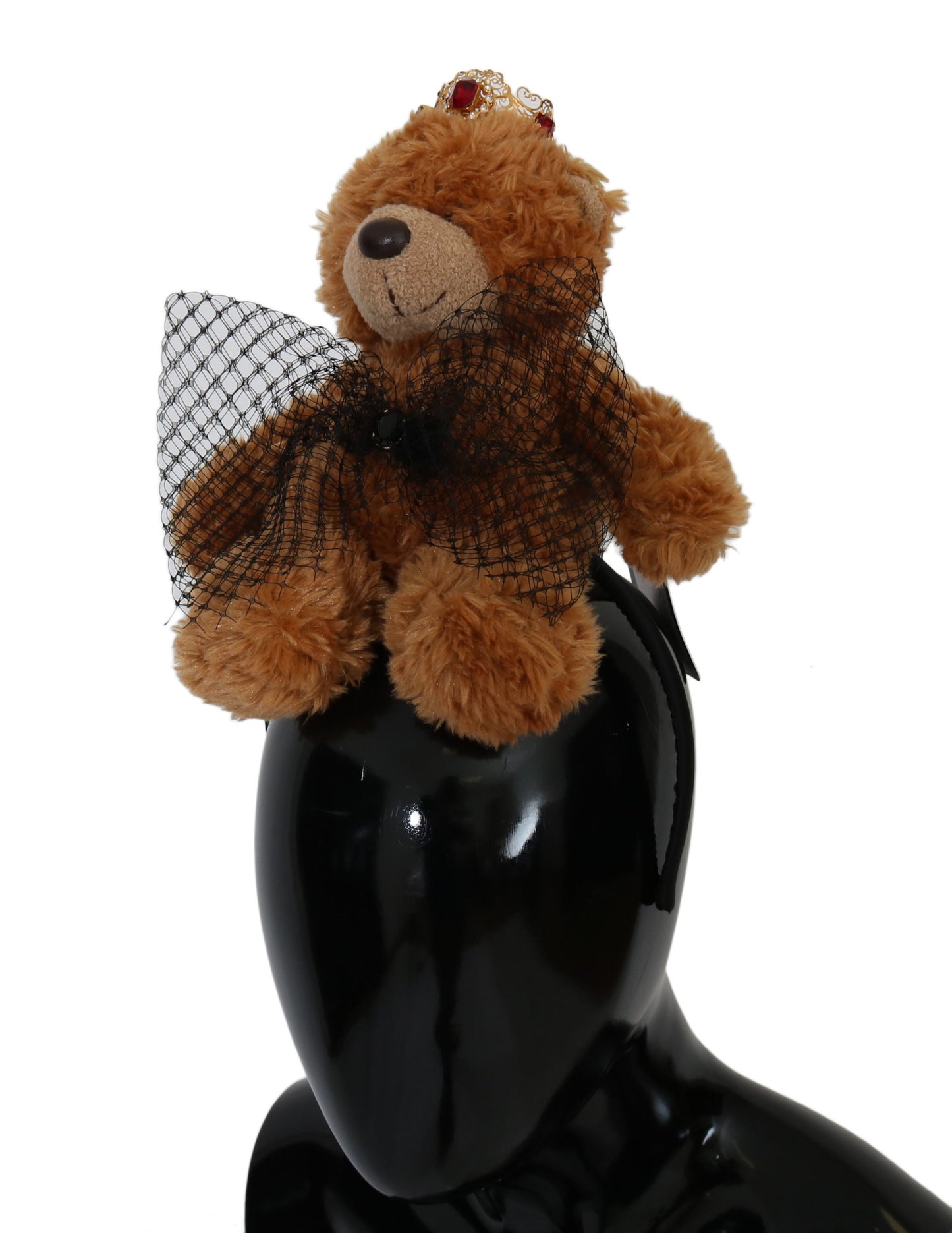 Dolce & Gabbana Oso de Peluche Dorado Cristal Corona Tiara Diadema Banda para el Pelo