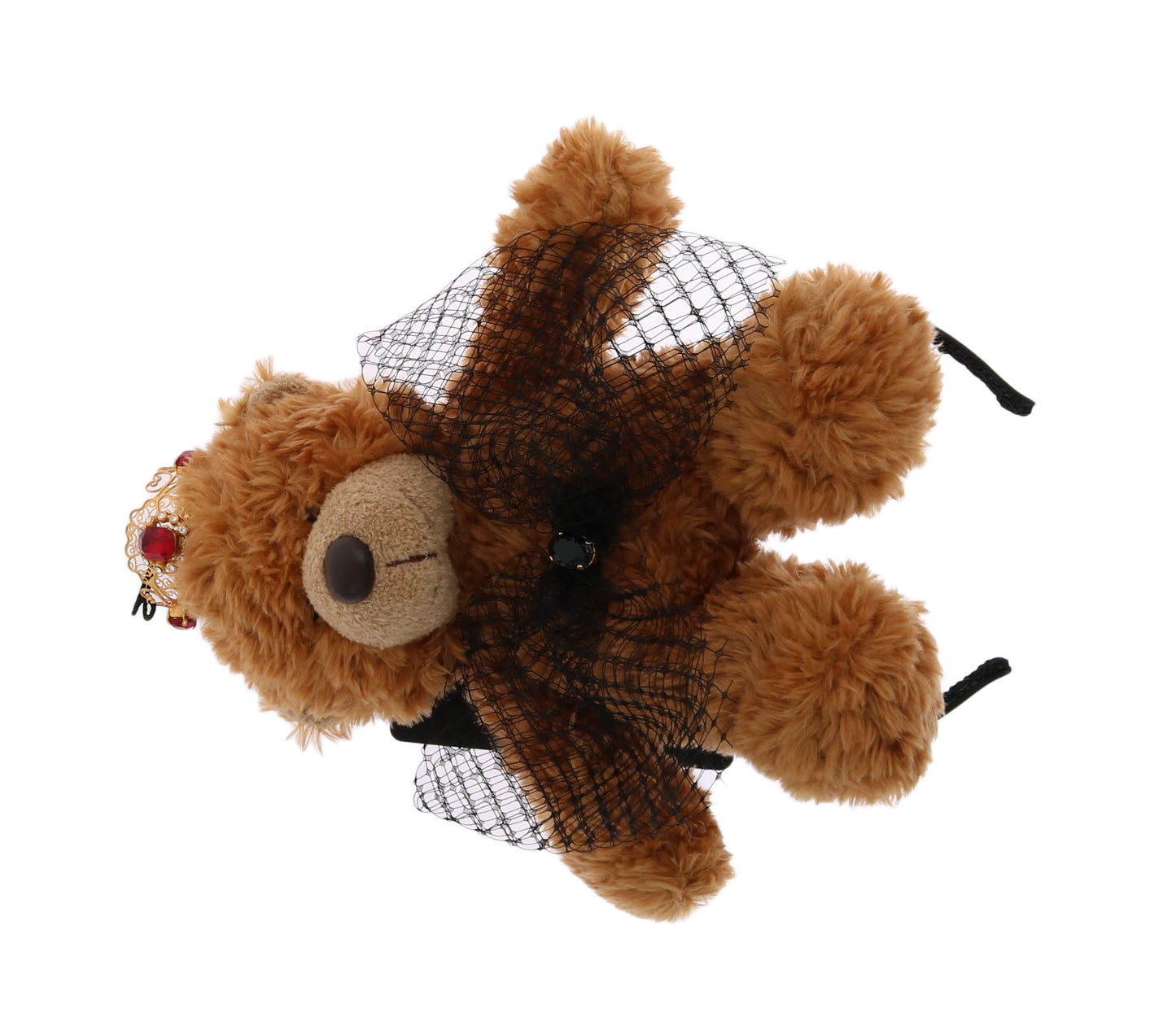 Dolce & Gabbana Oso de Peluche Dorado Cristal Corona Tiara Diadema Banda para el Pelo