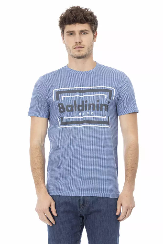 Baldinini Trend Camiseta de algodón celeste para hombre