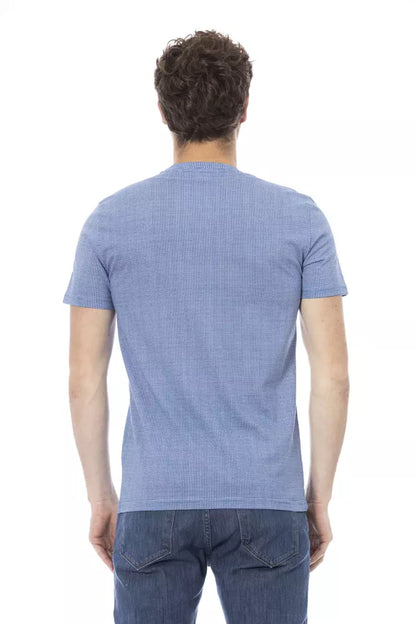 Baldinini Trend Camiseta de algodón celeste para hombre