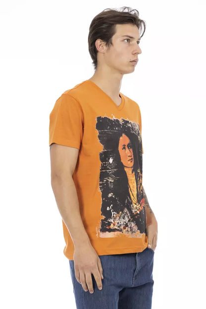 Camiseta de Algodón Naranja Trussardi Action para Hombre