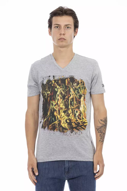 Camiseta Trussardi Action de algodón gris para hombre