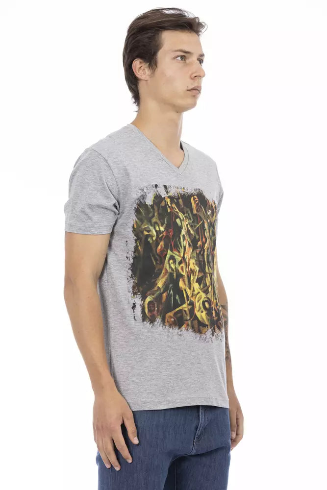 Camiseta Trussardi Action de algodón gris para hombre
