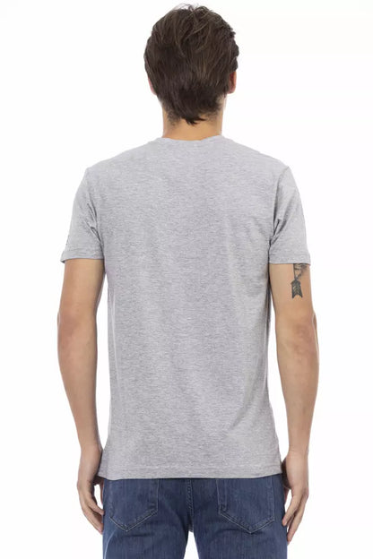 Camiseta Trussardi Action de algodón gris para hombre