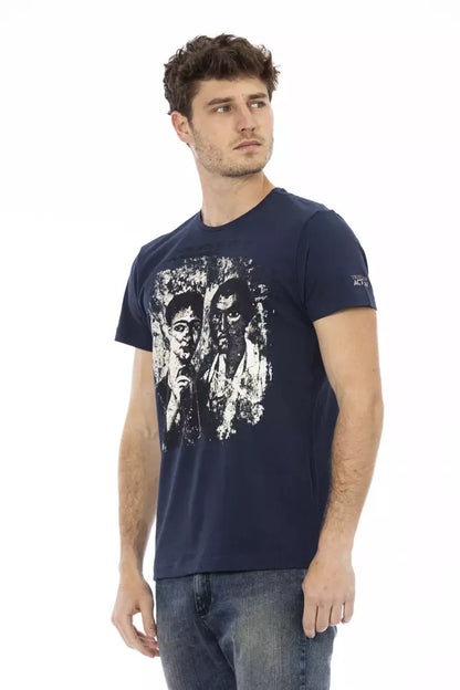 Camiseta de hombre Trussardi Action de algodón azul