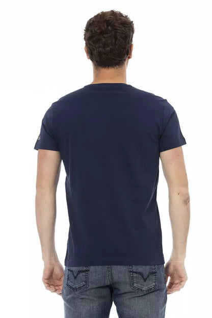 Camiseta de hombre Trussardi Action de algodón azul