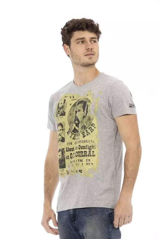 Camiseta Trussardi Action gris de algodón para hombre