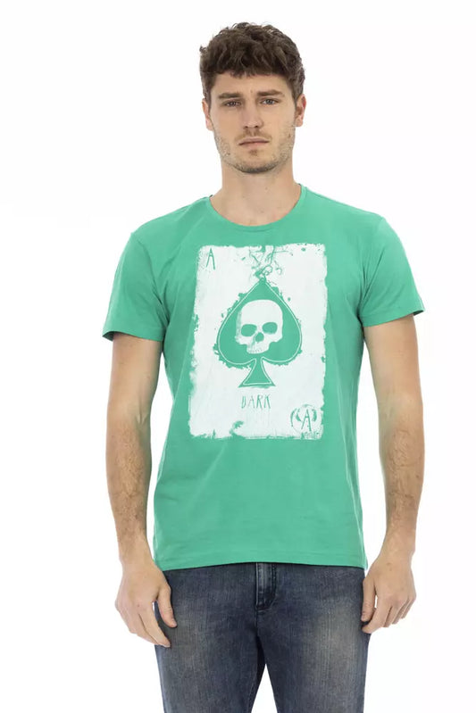Camiseta Trussardi Action de Algodón Verde para Hombre