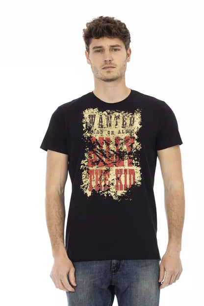 Camiseta Trussardi Action de algodón negro para hombre