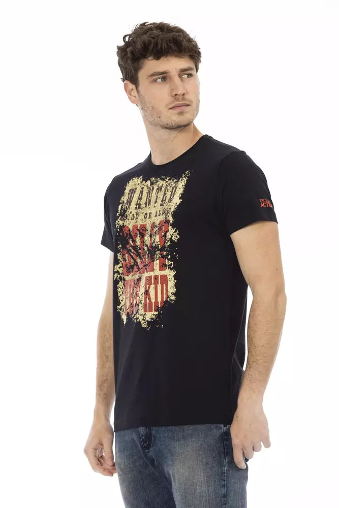 Camiseta Trussardi Action de algodón negro para hombre