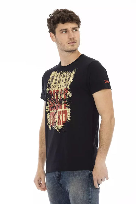 Camiseta Trussardi Action de algodón negro para hombre