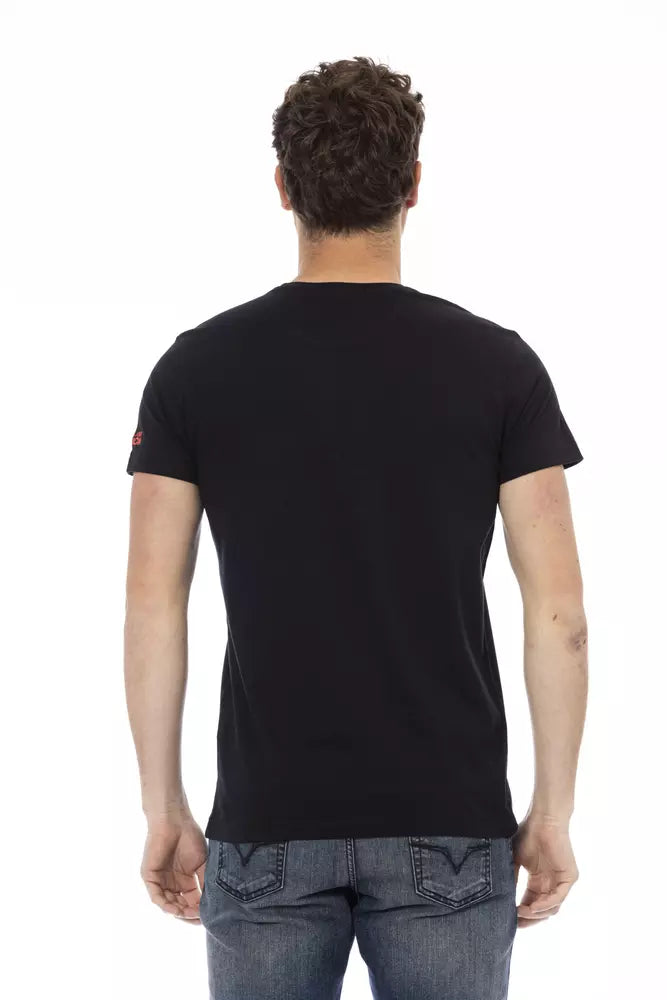 Camiseta Trussardi Action de algodón negro para hombre