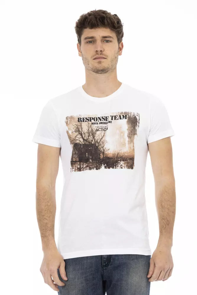 Camiseta Trussardi Action de Algodón Blanca para Hombre