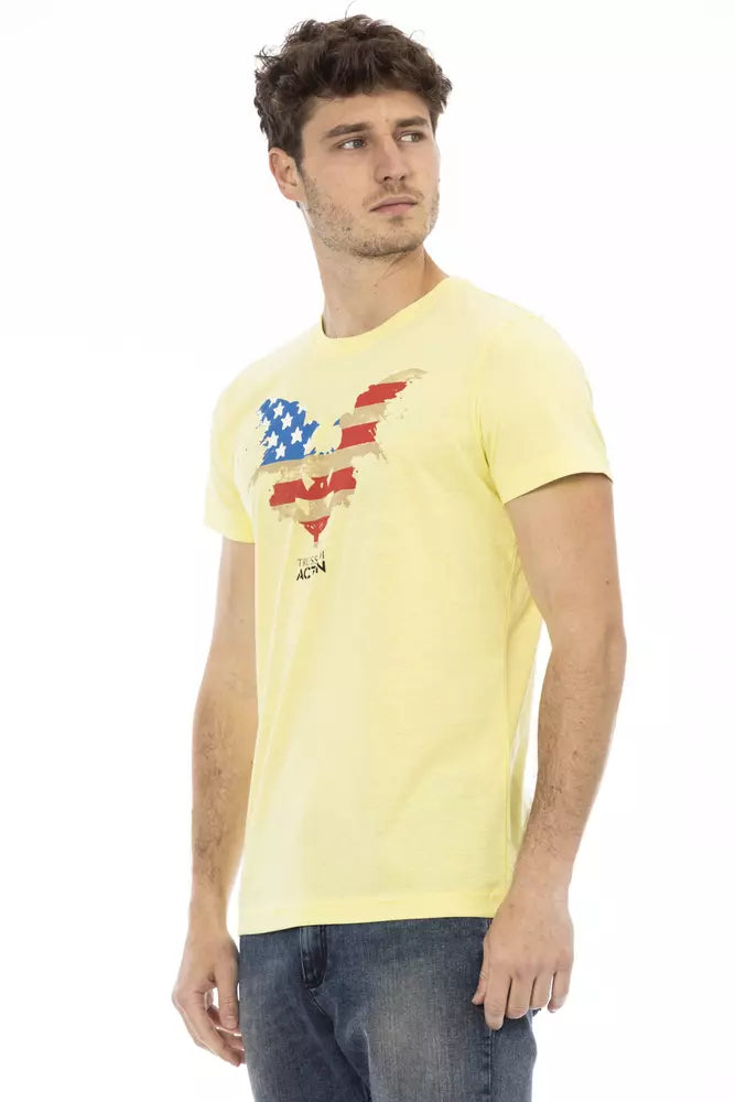 Camiseta Trussardi Action de algodón amarilla para hombre