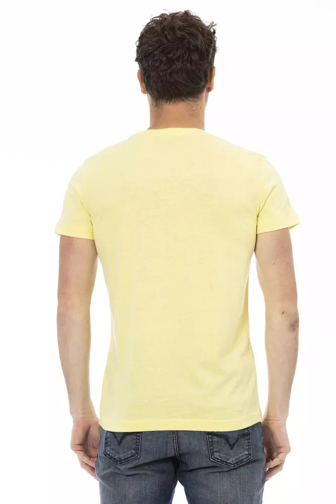 Camiseta Trussardi Action de algodón amarilla para hombre