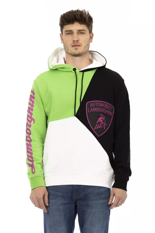 Sudadera con Capucha para Hombre de Algodón Blanco Automobili Lamborghini