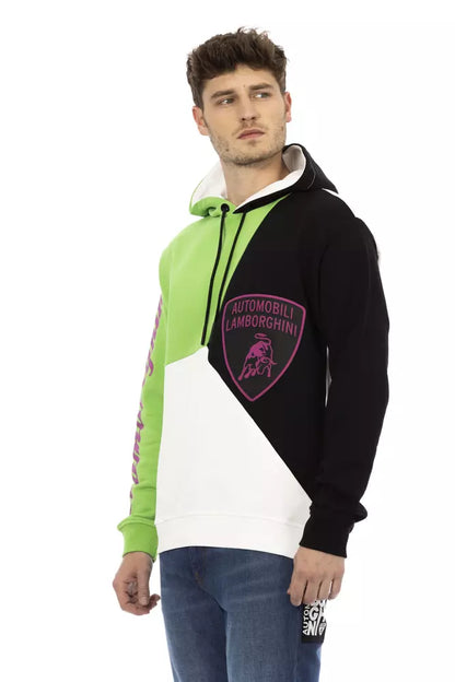 Sudadera con Capucha para Hombre de Algodón Blanco Automobili Lamborghini