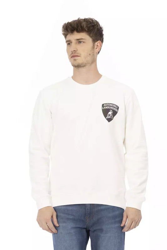 Sudadera de algodón blanca para hombre Automobili Lamborghini