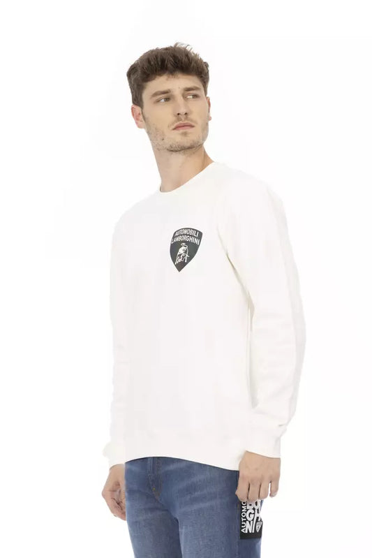 Sudadera de algodón blanca para hombre Automobili Lamborghini