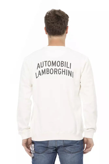 Sudadera de algodón blanca para hombre Automobili Lamborghini