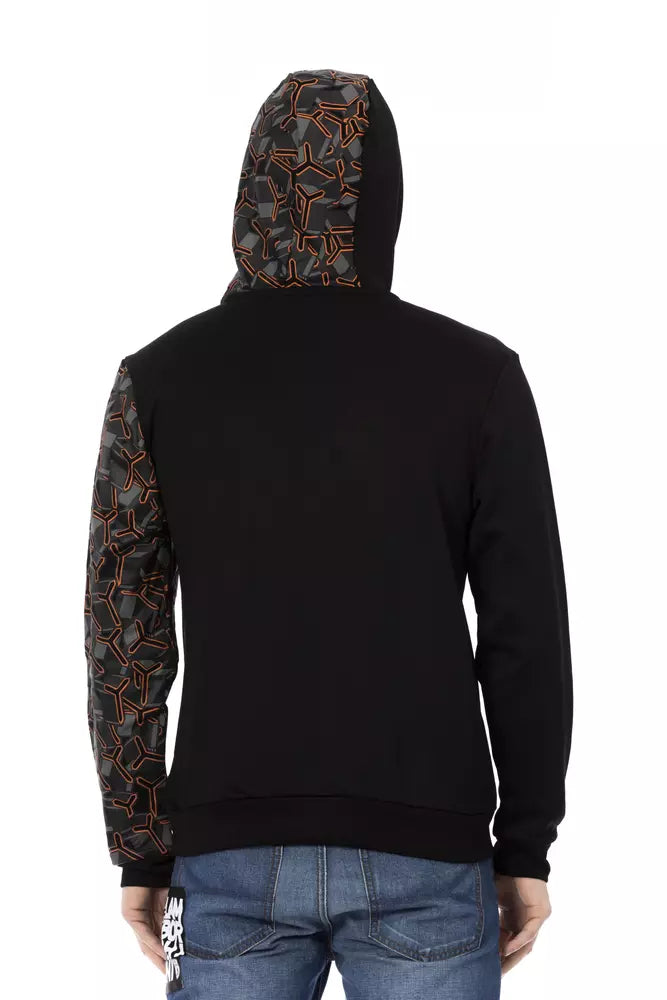 Sudadera con capucha negra de algodón para hombre Automobili Lamborghini
