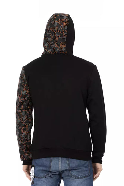 Sudadera con capucha negra de algodón para hombre Automobili Lamborghini