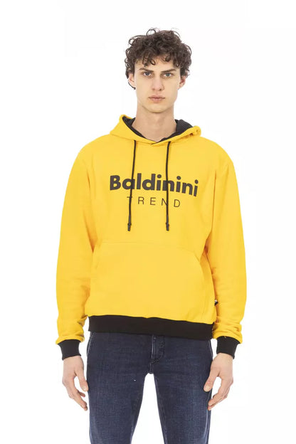 Sudadera con capucha para hombre Baldinini Trend de algodón amarillo