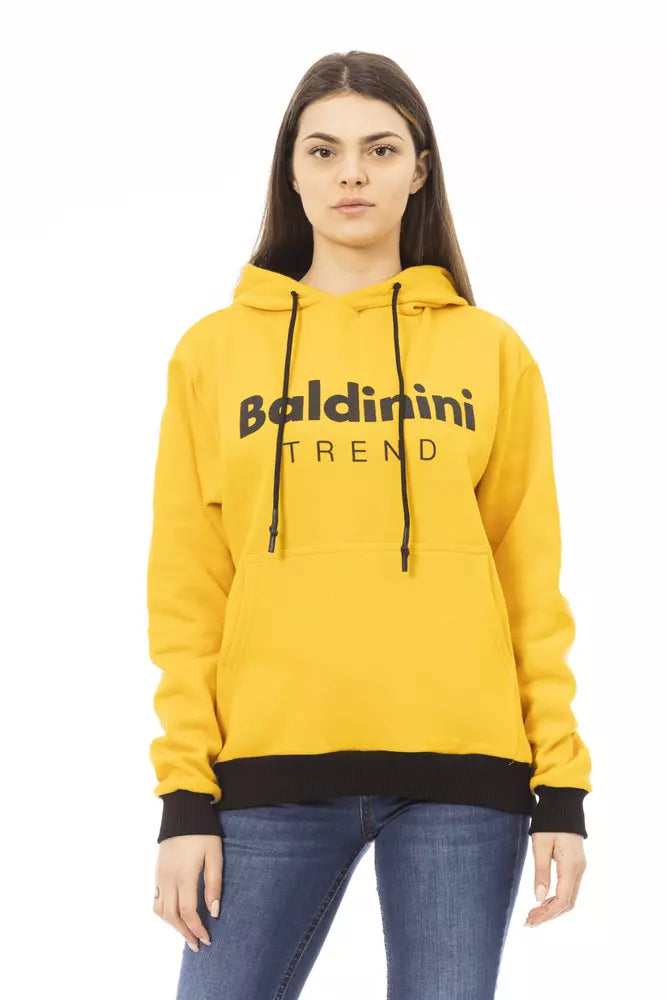 Sudadera con Capucha Baldinini Trend Amarilla de Algodón para Mujer