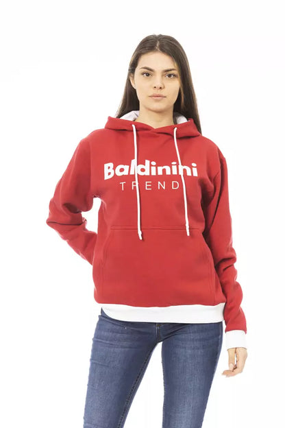 Sudadera con Capucha Roja de Algodón Baldinini Trend para Mujer
