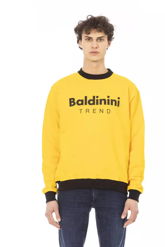 Baldinini Trend Suéter de algodón amarillo para hombre
