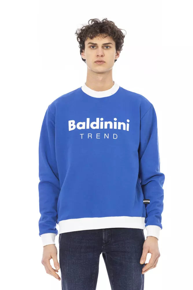 Baldinini Trend Suéter de Algodón Azul para Hombre