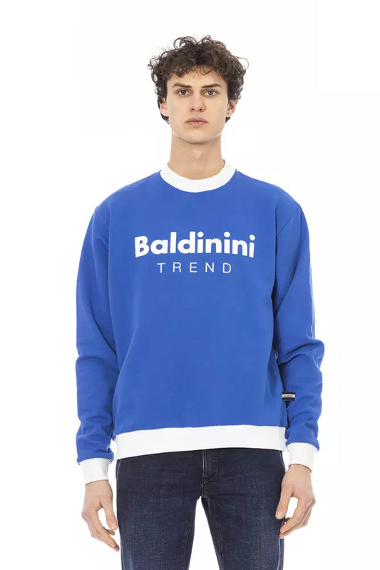 Baldinini Trend Suéter de Algodón Azul para Hombre