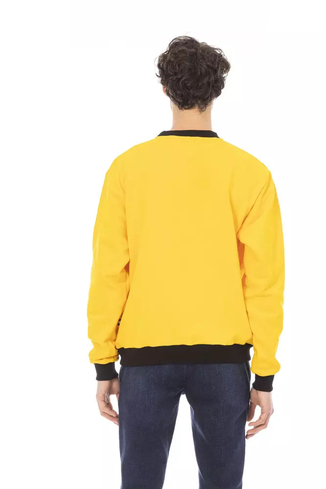Baldinini Trend Suéter de algodón amarillo para hombre