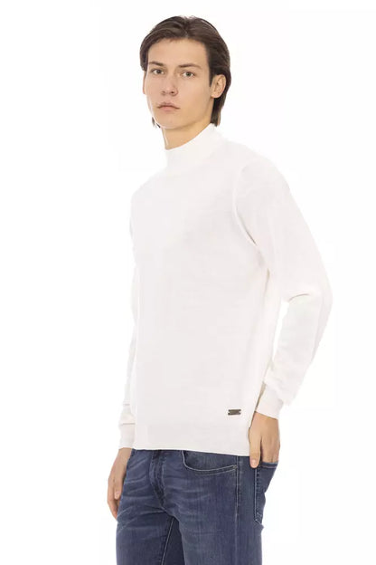 Jersey de cuello alto para hombre Baldinini Trend de tela blanca