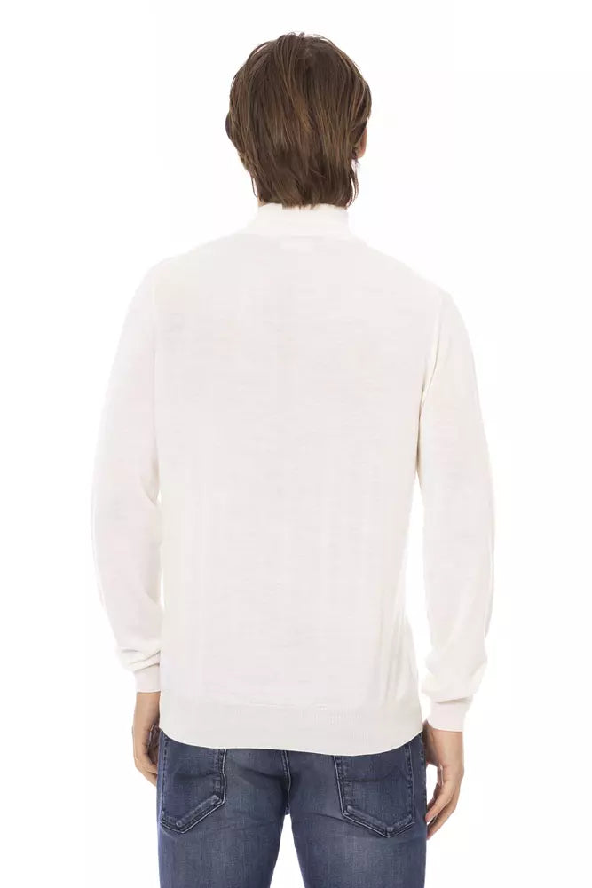 Jersey de cuello alto para hombre Baldinini Trend de tela blanca