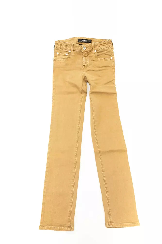 Jacob Cohen Vaqueros de mujer de algodón beige