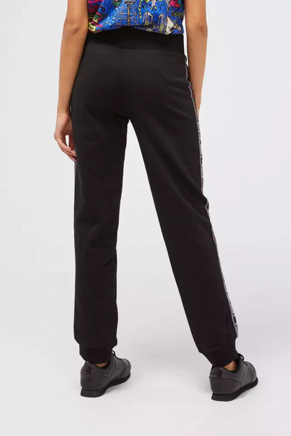 Custo Barcelona Pantalón de chándal de algodón negro para mujer