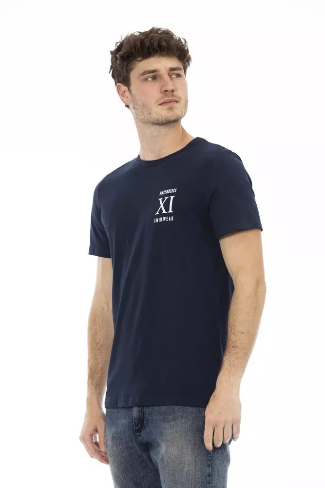 Camiseta de hombre de algodón azul Bikkembergs