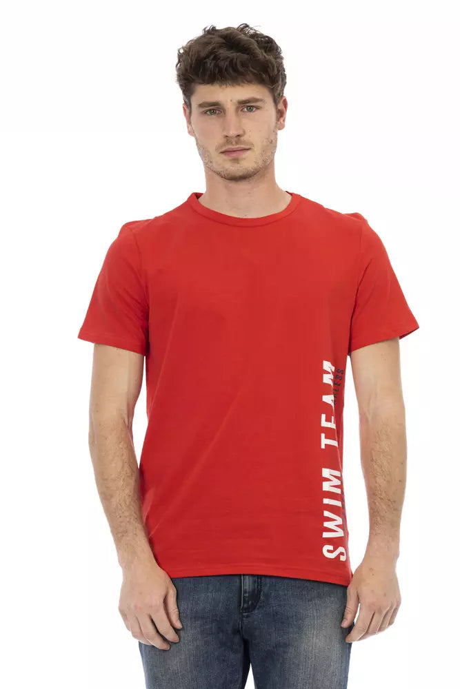 Camiseta Roja de Algodón Bikkembergs para Hombre