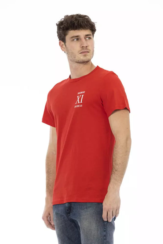 Camiseta de algodón roja para hombre Bikkembergs