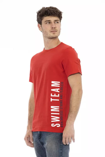 Camiseta Roja de Algodón Bikkembergs para Hombre