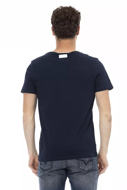 Camiseta de hombre de algodón azul Bikkembergs