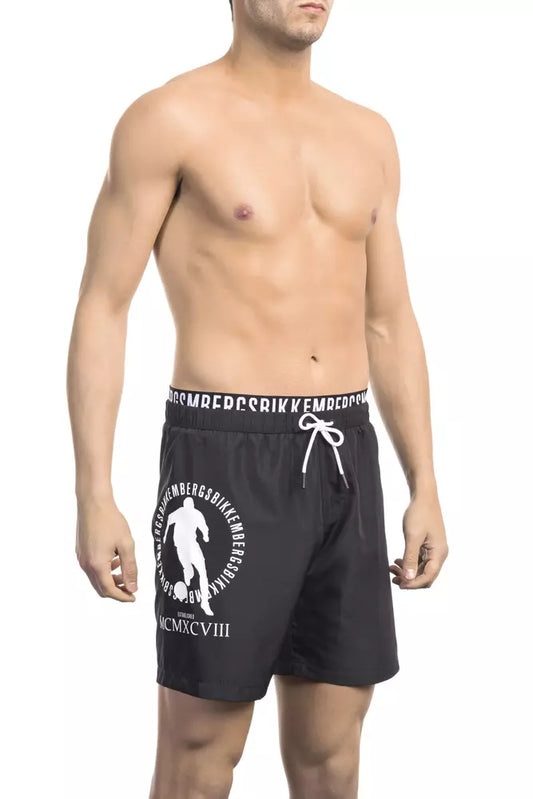 Bikkembergs Pantalón Corto de Baño de Poliéster Negro para Hombre