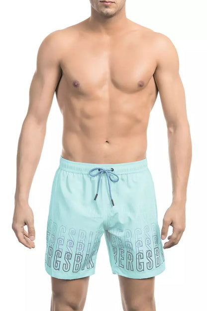 Bikkembergs Bañador Corto de Hombre de Poliéster Azul Claro