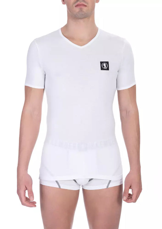 Camiseta de Algodón Blanca para Hombre Bikkembergs