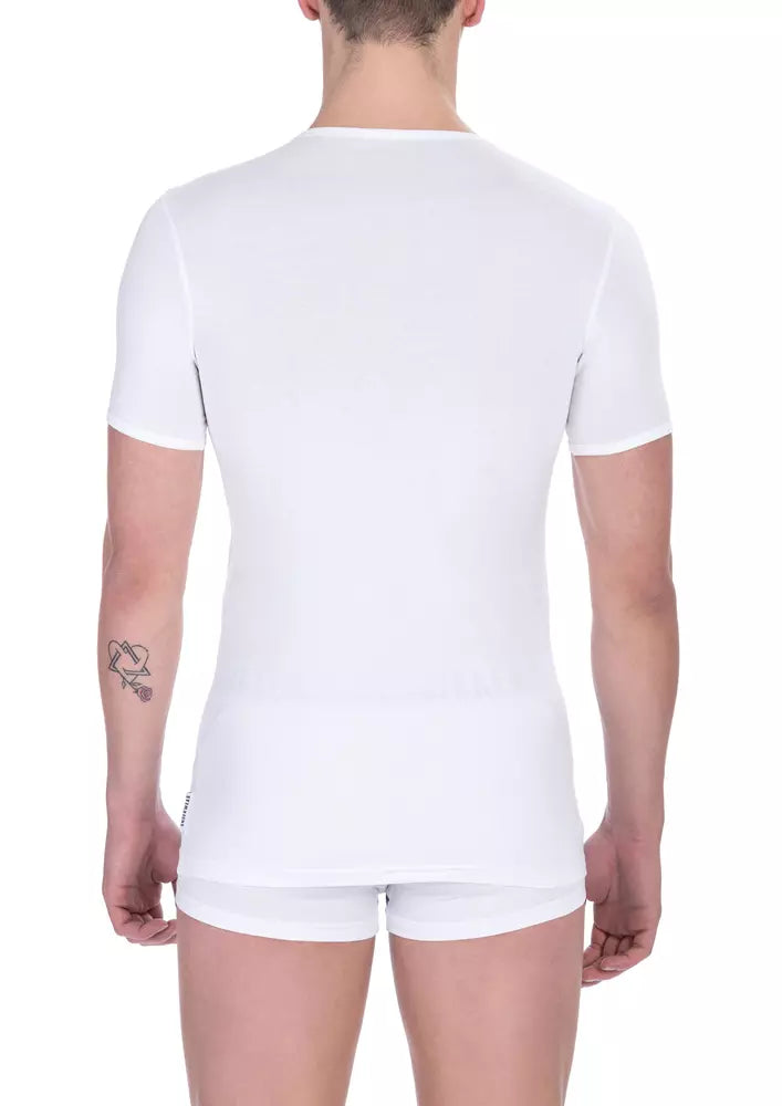 Camiseta de Algodón Blanca para Hombre Bikkembergs
