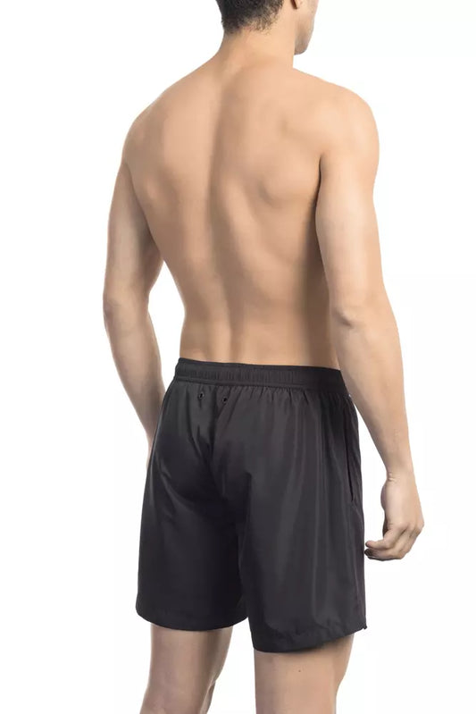 Bikkembergs Pantalón Corto de Baño de Poliéster Negro para Hombre