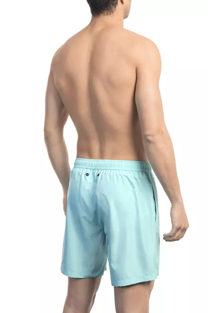 Bikkembergs Bañador Corto de Hombre de Poliéster Azul Claro